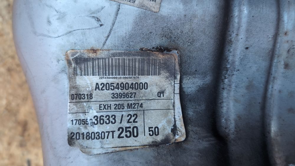 Середня частина глушника Mercedes Benz C300 2015-2018 (W205) A2054904000 1083178 фото
