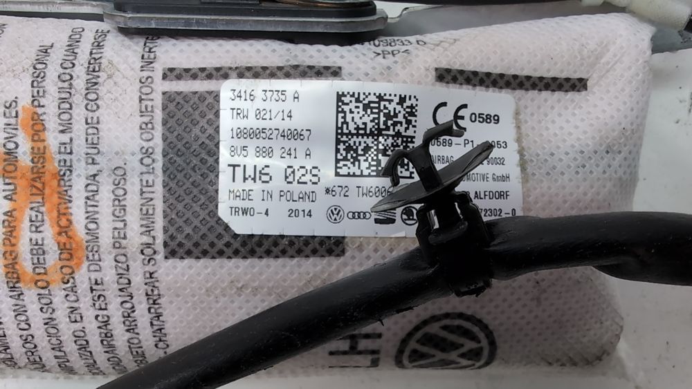 Подушка безпеки лівого сидіння Audi A3 2013-2016 (8V) 8V5880241A 1082926 фото