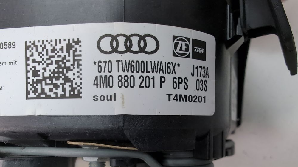 Подушка безпеки (airbag) у кермі (дефект) Audi Q7 2017-2019 (4M) 4M0880201P6PS 1083655 фото