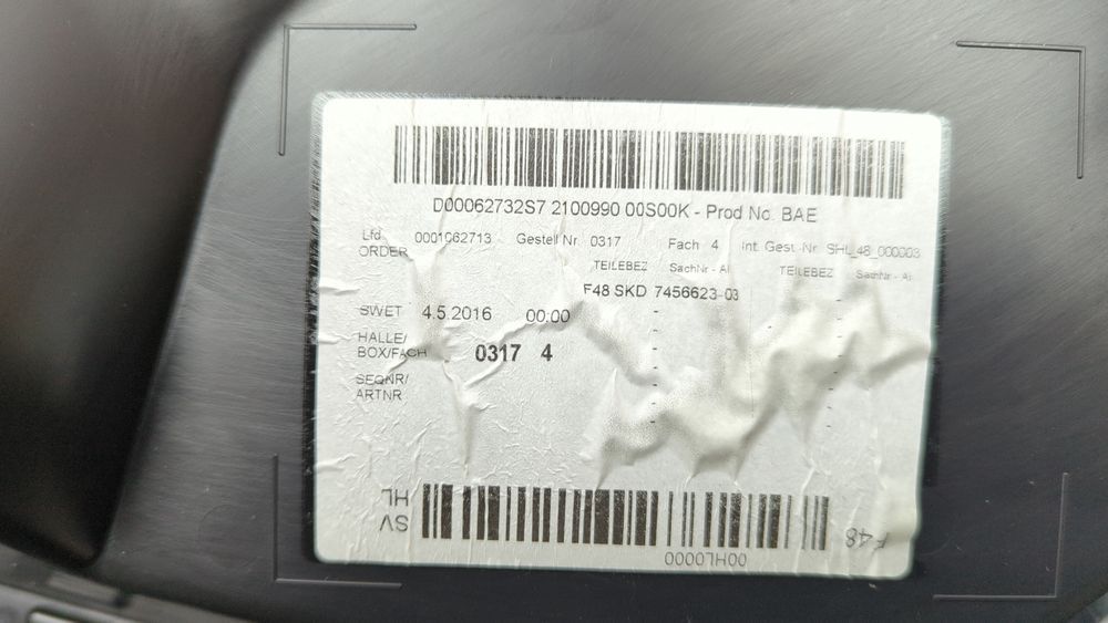 Карта (обшивка) двери задней левой BMW X1 2016-2019 (F48) 51427438115 1061839 фото