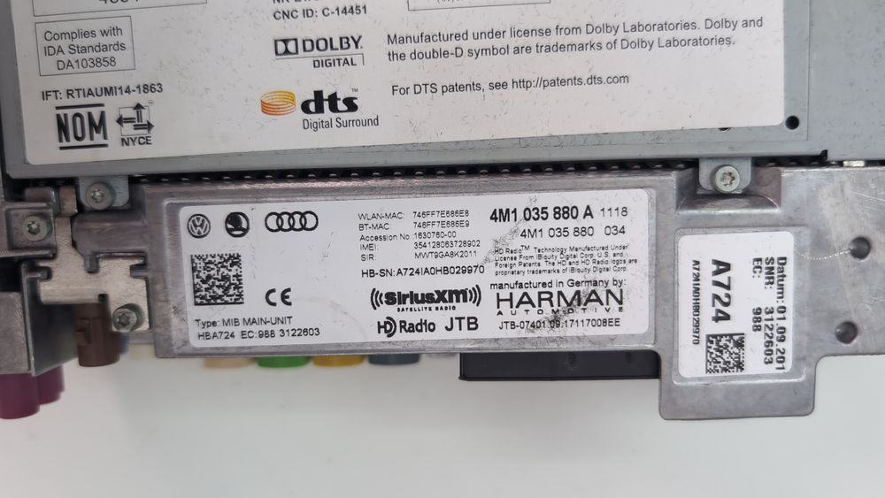 Блок mmi мультимедіа навігація HARMAN Audi Q7 2017-2019 (4M) 4M1035890C 1098161 фото