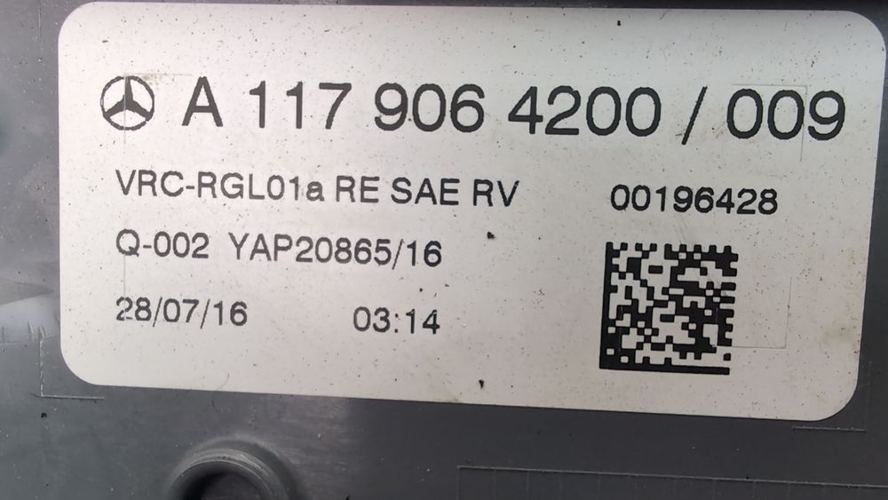 Ліхтар задній правий зовнішній Mercedes Benz CLA250 2017-2019 (C117 restyle) A1179064200 1096715 фото