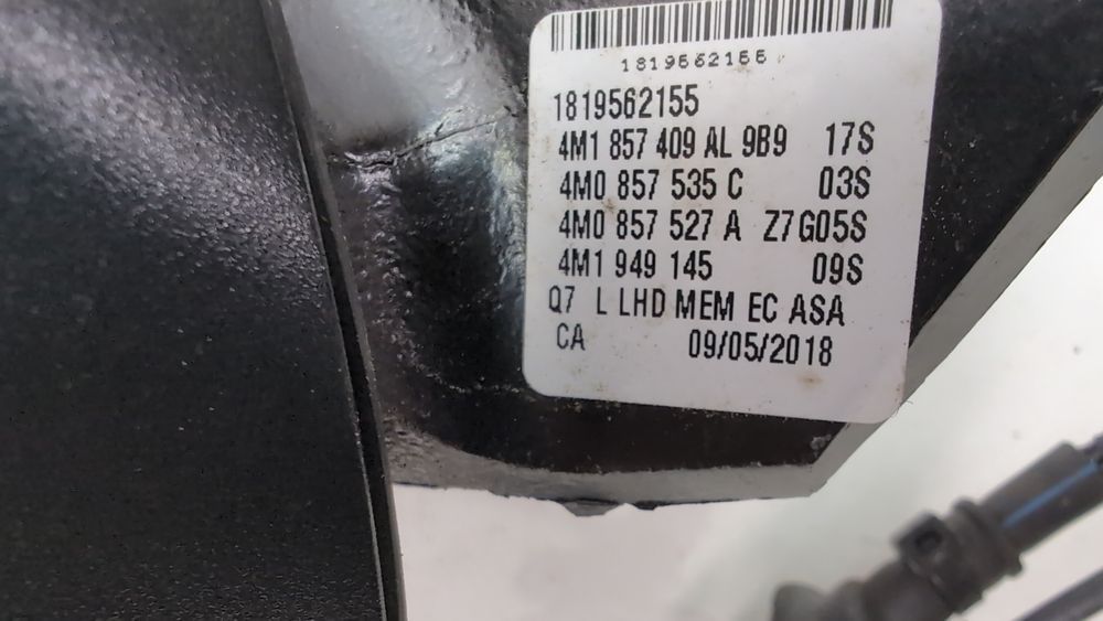 Ліве дзеркало заднього виду, 15 контактів + 1 (під камеру) Audi Q7 2017-2019 (4M) 4M1857409L9B9 1083478 фото