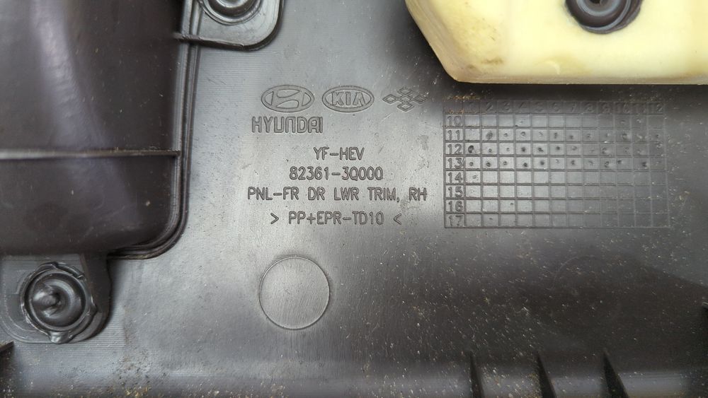 Обшивка дверей (карта) передня ліва Hyundai Sonata Hybrid 2009-2014 (YF) 823034R5202DY 1040348 фото