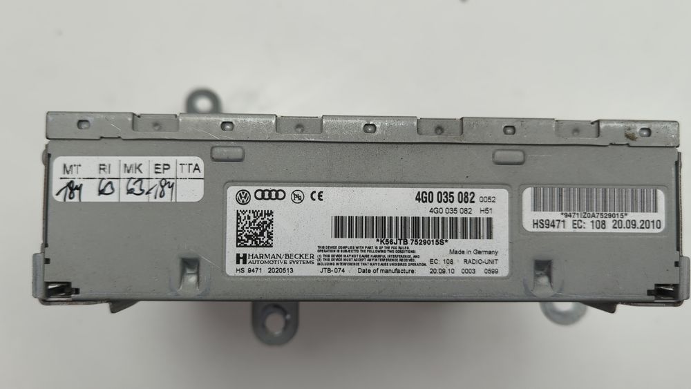 Головное аудиоустройство (блок управления мультимедия) Volkswagen Touareg 2010-2014 (7P 2nd gen) 4G0035080 1032942 фото