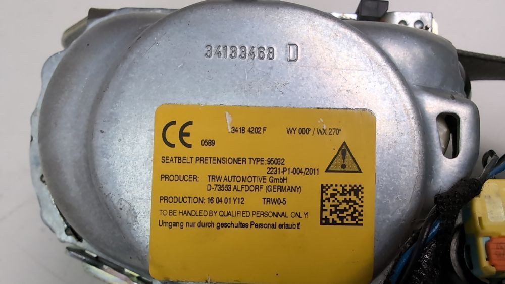 Ремінь безпеки задній (правий) (дефект) Audi A4 2016-2019 (B9) 8W0857806AGLE 1075959 фото