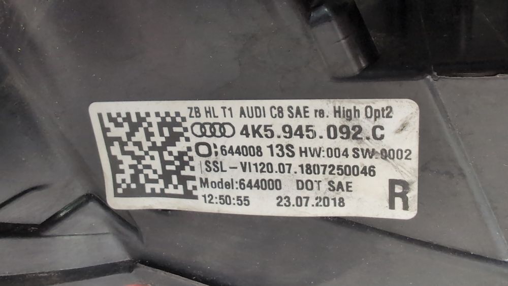 Ліхтар задній правий, зовнішній (дефект) Audi A6 2019-2023 (C8) 4K5945224D 1095765 фото