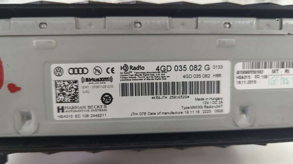 Головний пристрій (блок mmi) Audi A8 2015-2018 (D4 restyle) 4GD035080G 1048097 фото