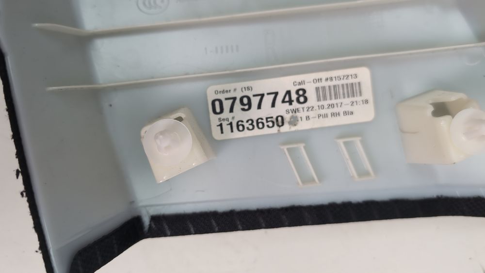 Накладка центральної стійки верхня, права BMW X3 2018-2021 (G01) 51438072814 1088463 фото