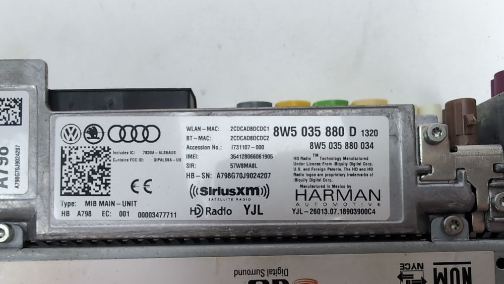 Блок mmi мультимедіа навігація HARMAN Audi Q5 2018-2020 (80A) 8W5035890D 1078953 фото