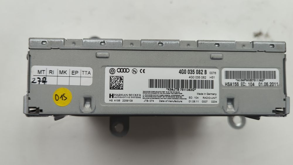 Головное аудиоустройство (в багажнике) Volkswagen Touareg 2010-2014 (7P 2nd gen) 4G0035080B 1038090 фото