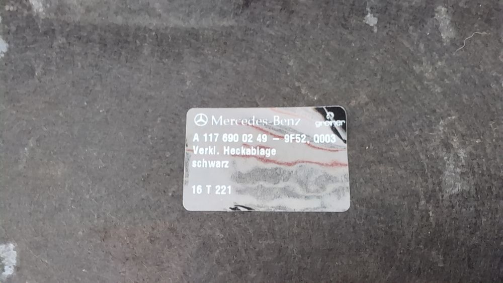 Полка задняя в сборе Mercedes Benz CLA250 2017-2019 (C117 restyle) A1176906900 1096833 фото