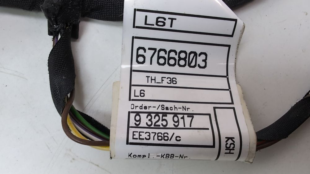 Жгут проводов двери задней, левой/правой BMW 4 Series 2018-2020 (F36 rest) 61129325917 1103487 фото
