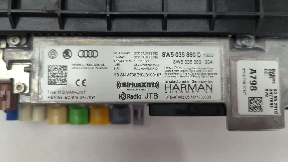Кронштейн блок mmi мультимедиа навигация Audi S5 2018-2019 (F5(8W6)) 8W1857290 1050873 фото