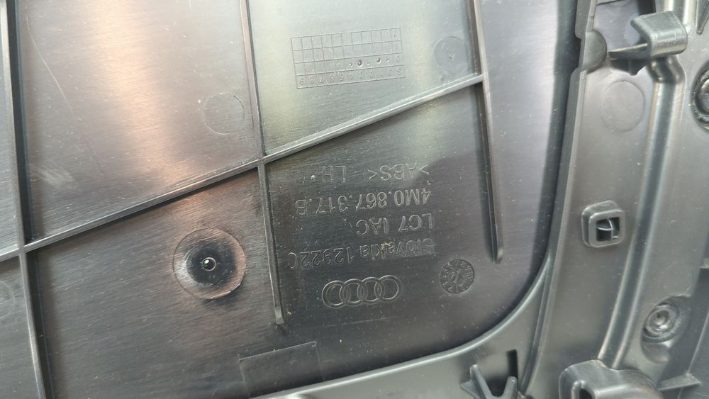 Обшивка карта дверей задньої лівої Audi Q7 2017-2019 (4M) 4M0867303ABJ0M 1067848 фото